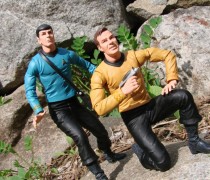 Spock and Kirk Star Trek Action Figures